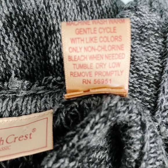 North Crest Button Front Lightweight Sweater Vest Heather Charcoal Size Large - Picture 6 of 7